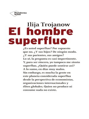 cover image of El hombre superfluo